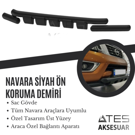 NISSAN NAVARA SİYAH ÖN KORUMA SNAKE SERİSİ